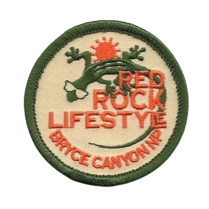 Utah Patch – Bryce Canyon National Park – Red Rock Lifestyle Gecko Travel Patch Iron On – UT Souvenir Patch – Embellishment Applique – 2.25″