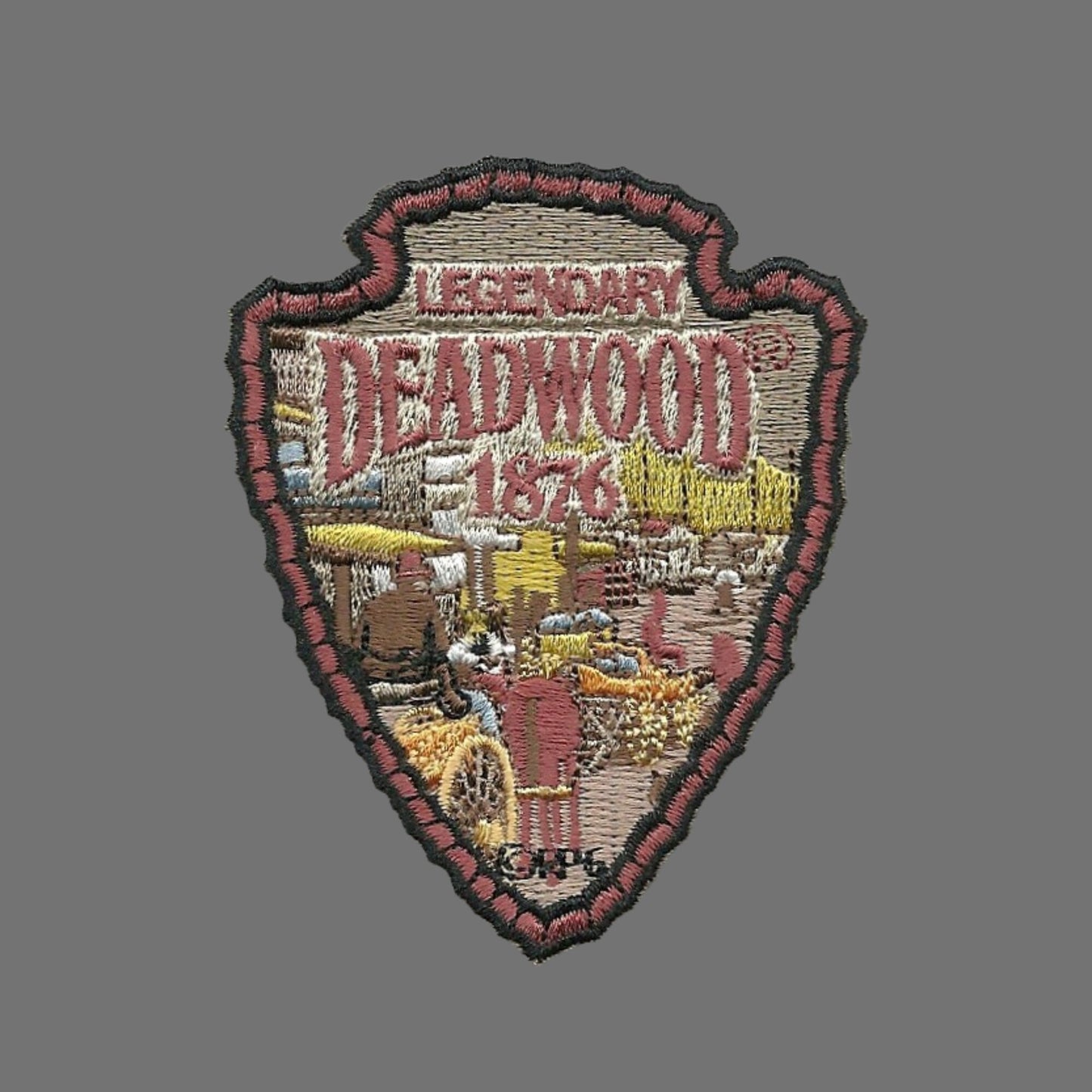 Deadwood Patch – SD - Arrowhead Travel Patch – Souvenir Patch 3" Iron On South Dakota Legendary 1876