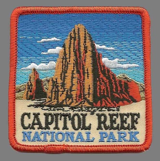 Utah Patch -Capitol Reef National Park - Travel Patch Iron On - UT Souvenir Patch - Embellishment Applique - Square 3" Travel Gift