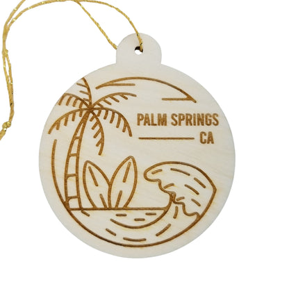 Wholesale Palm Springs California Wood Ornament Souvenir CA Ocean Beach