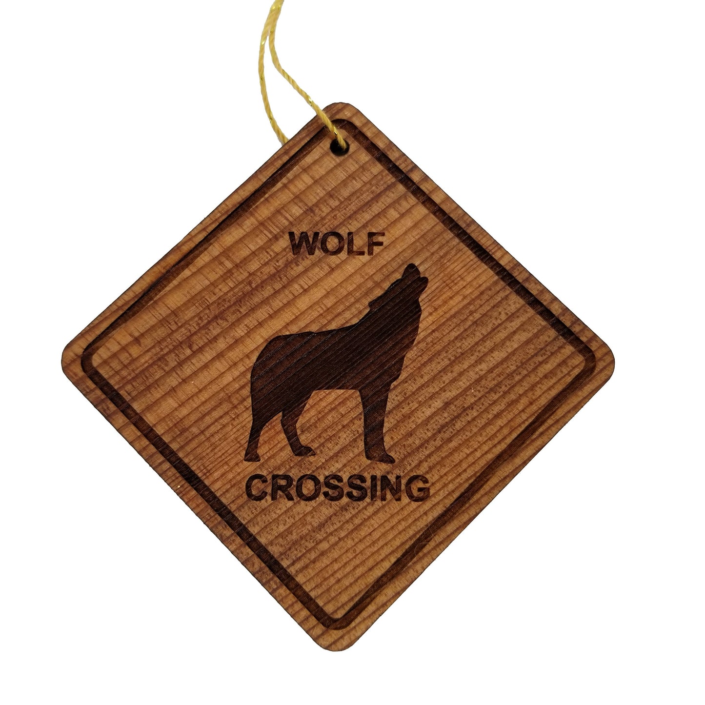 Wholesale Wolf Crossing Ornament - Wolf Wood Souvenir