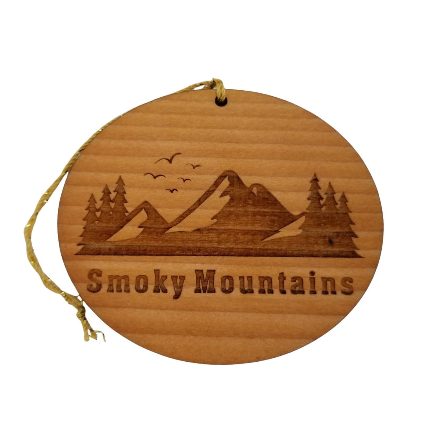 Wholesale Smoky Mountains Ornament - Handmade Wood - Tennessee Souvenir