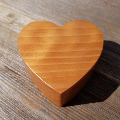 Handmade Wood Box with Redwood Heart Ring Box California Redwood #455 Christmas Gift Anniversary Gift Mothers Day Ideas