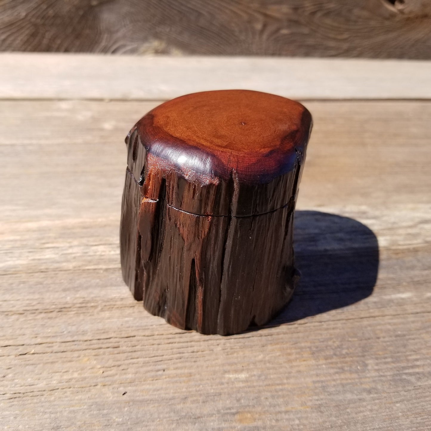 Handmade Wood Box with Redwood Rustic Handmade Ring Box California Redwood #362 Christmas Gift Anniversary Gift Ideas