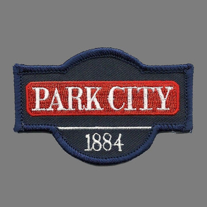 Park City Utah Patch – Mountain Resort Logo UT – Travel Patch Iron On – UT Souvenir Patch – Embellishment Applique – Travel Gift 3″