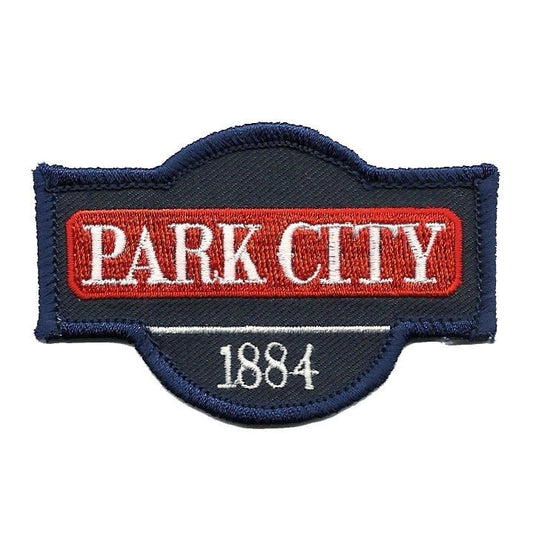 Park City Utah Patch – Mountain Resort Logo UT – Travel Patch Iron On – UT Souvenir Patch – Embellishment Applique – Travel Gift 3″