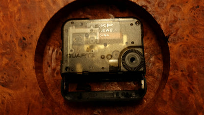 Wood Wall Clock Handmade Rustic Redwood Burl Clock Anniversary Gift #112