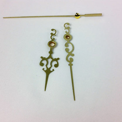1 Quartz Clock Movement Mechanism and Serpentine Style Brass Colored Hands Set Kit DIY Repair Parts