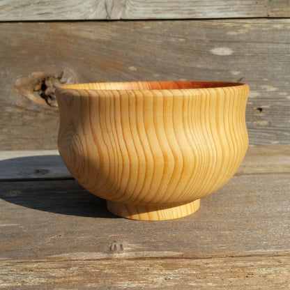 Cedar Bowl Hand Turned 5.75 Inch Handmade In The USA Northern California Rustic Home Decor Wood Art #A26