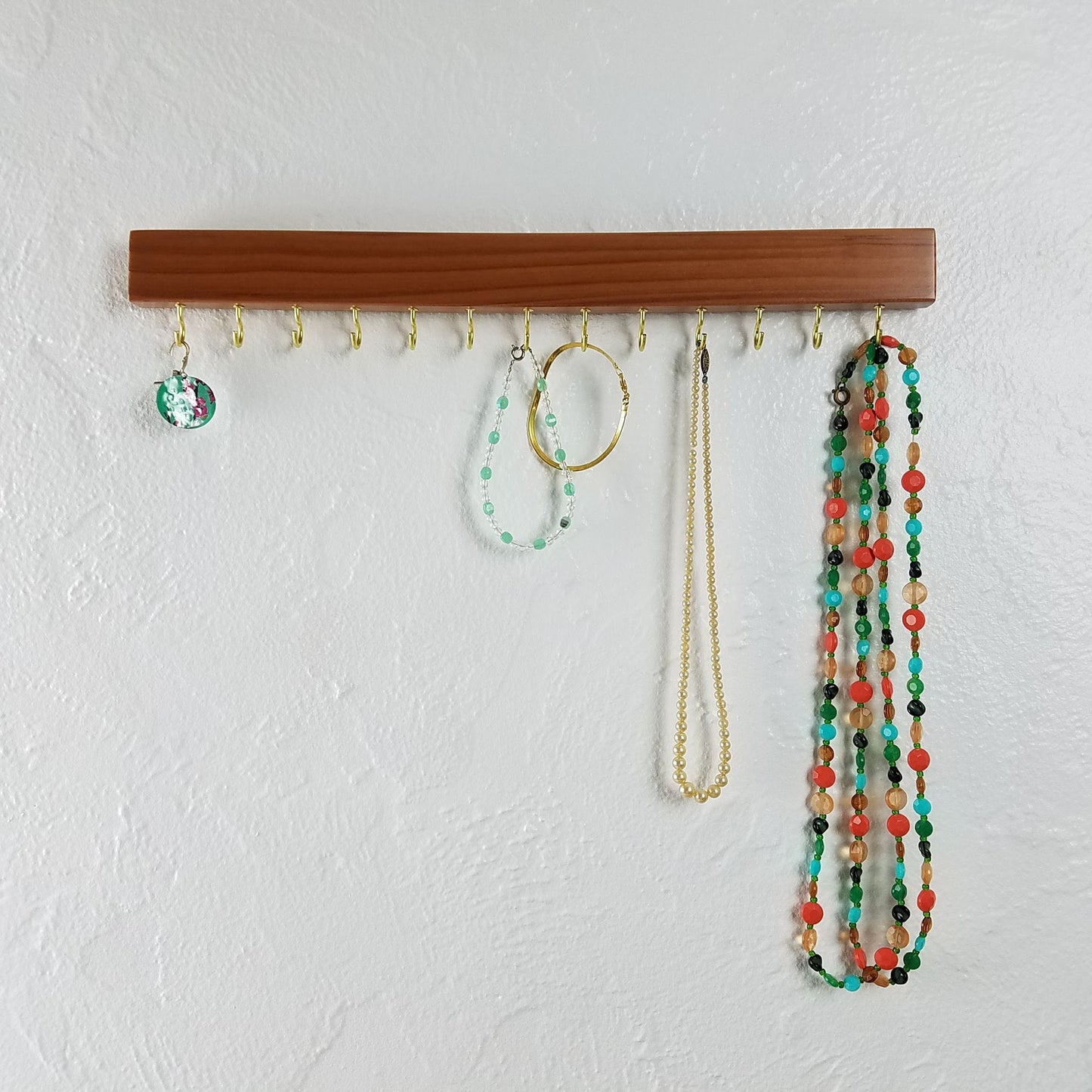 Necklace Holder - Necklace Display - Jewelry Organizer - Redwood Wood - Anniversary Gift - Mothers Day - Dorm Room Decor