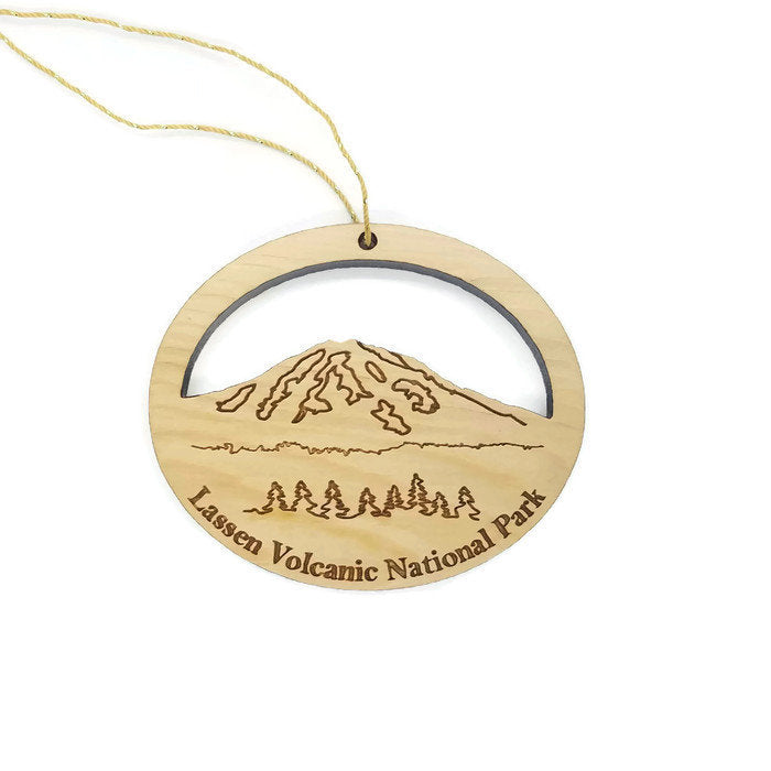 Lassen Volcanic National Park Souvenir Christmas Ornament Handmade Wood Ornament Collectible Cedar