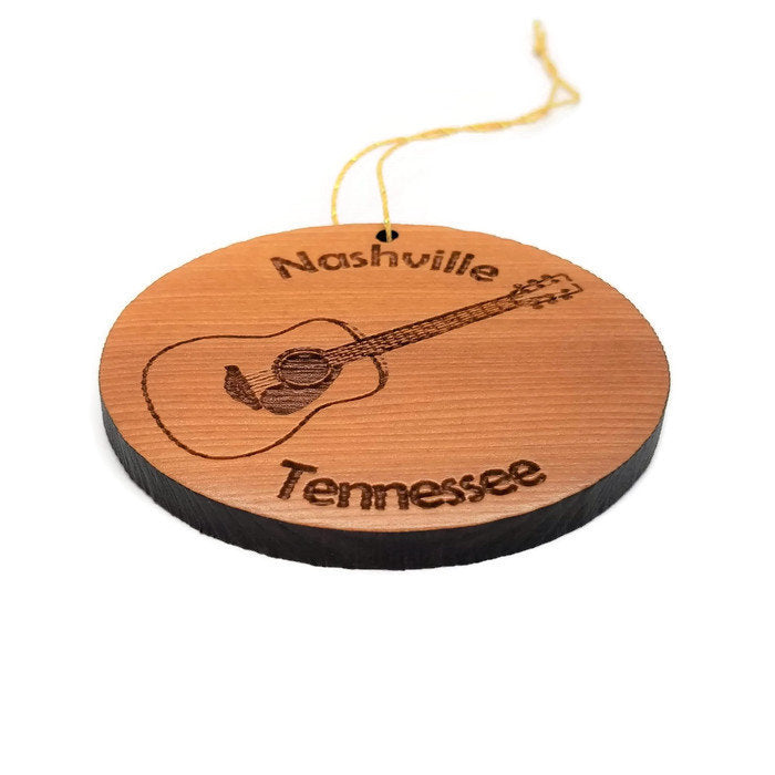 Wholesale Nashville Tennessee Guitar Christmas Wood Ornament