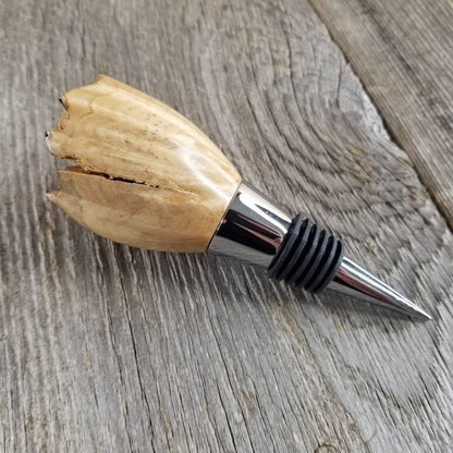 Wine Stopper Maple Live Edge - Rustic - Wine Gift - #305 Handmade Wine Lover Gift