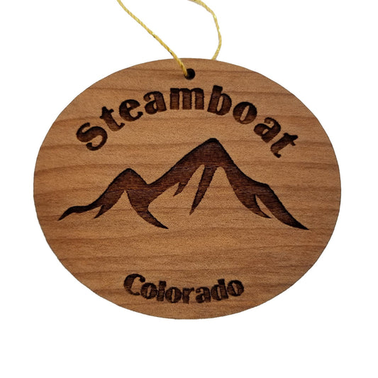 Wholesale Steamboat Colorado Ornament - Wood Souvenir - Mountain