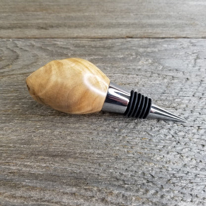 Wood Wine Stopper Maple Live Edge - Rustic - Engagement Gift - #311