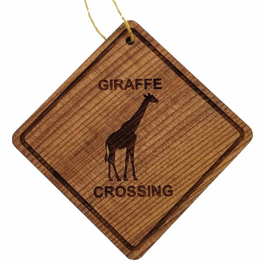 Wholesale Giraffe Crossing Ornament - Giraffe Ornament - Wood Souvenir