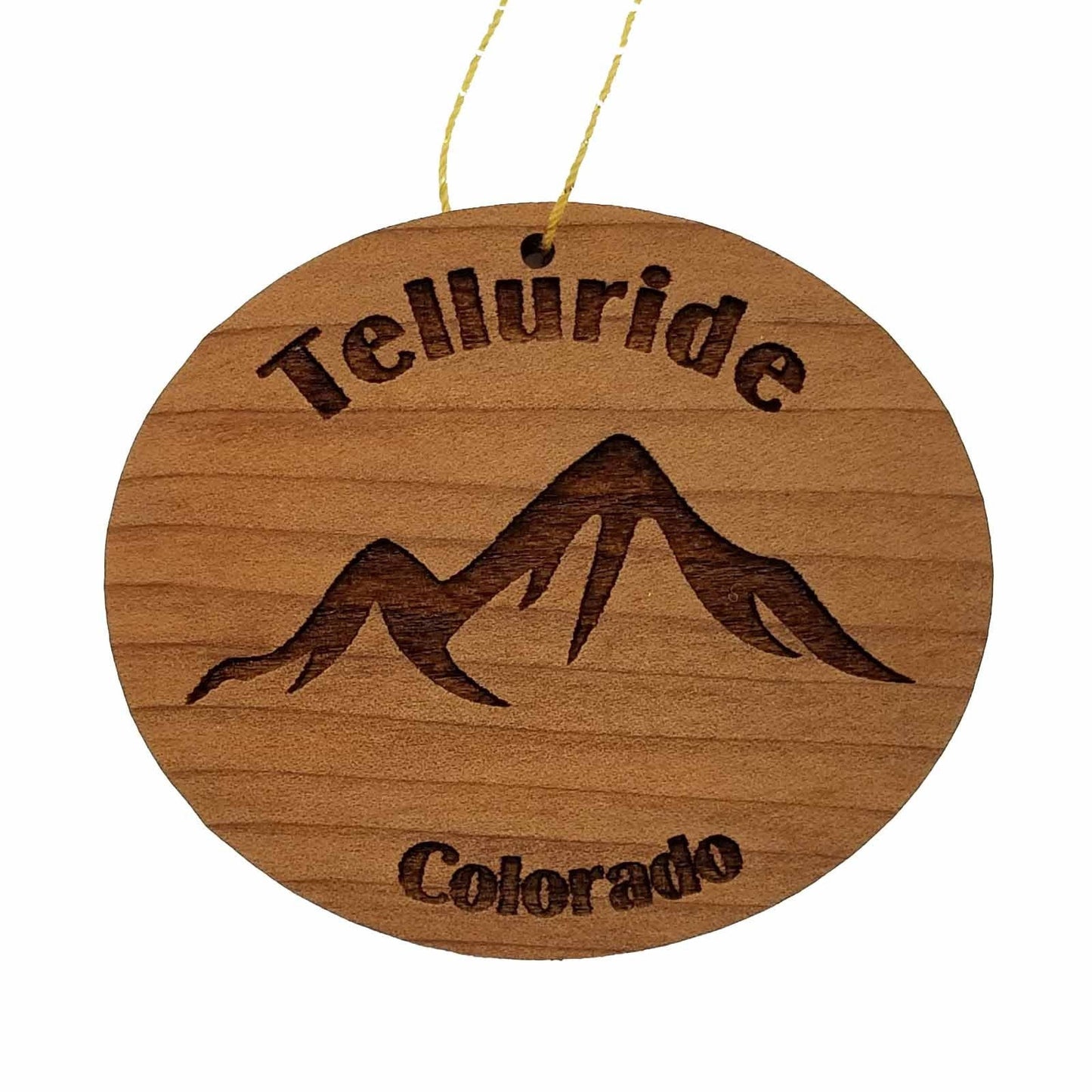 Wholesale Telluride CO Ornament Mountains Handmade Wood Colorado Souvenir