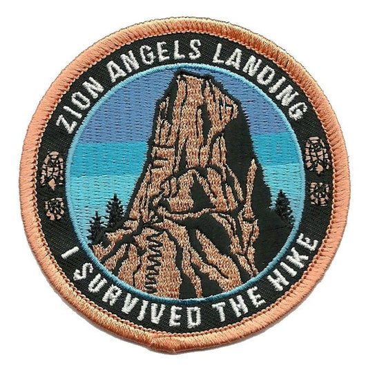 Utah Patch – UT Zion National Park - Zion Angels Landing Travel Patch Iron On – Souvenir Patch – Applique – Travel Gift 3" Rock Formation